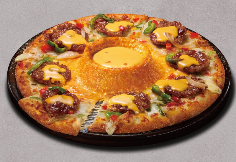 Wagyu cheese volcano